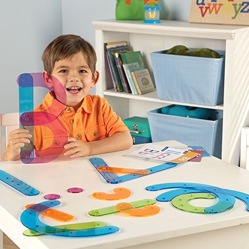 Learning Resources Letter Construction, Homeschool, School Activity Set, Play School, 60 Pieces, Ages 3+