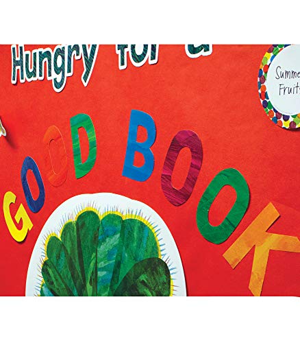 World of Eric Carle 219 Piece 4 Inch Colorful Tissue Bulletin Board Letters for Classroom, Alphabet Letters, Numbers, Punctuation and Symbols, Cutout Letters for Bulletin Boards
