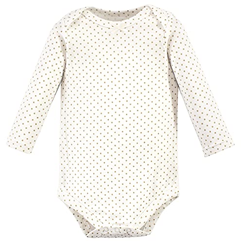 Hudson Baby Unisex Baby Cotton Long-Sleeve Bodysuits Gold Unicorn, 9-12 Months