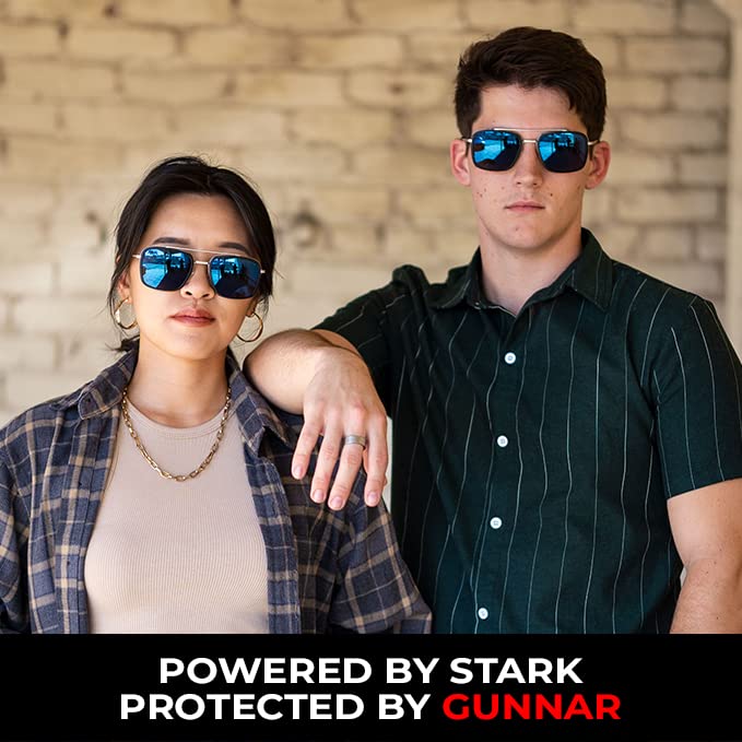 GUNNAR - Stark Industries Edition Blue Light Sunglasses - Blocks 90% Blue Light - Sun Tint