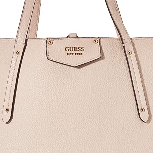 GUESS Womens Eco Brenton Tote Shoulder Bag, Almond, One Size US