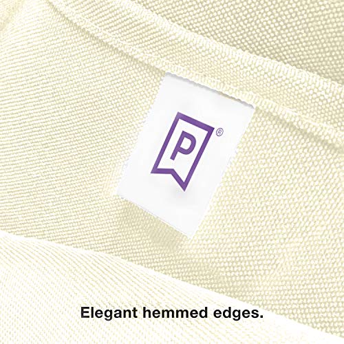 Gee Di Moda Rectangle Tablecloth | 90 x 132 Inch - Ivory Rectangular Table Cloth for 6 Foot Table in Washable Polyester | Great for Buffet Table, Parties, Holiday Dinner, Wedding and Baby Shower