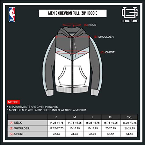 Ultra Game NBA Oklahoma City Thunder Mens Soft Fleece Full Zip Jacket Hoodie, Team Color, Large