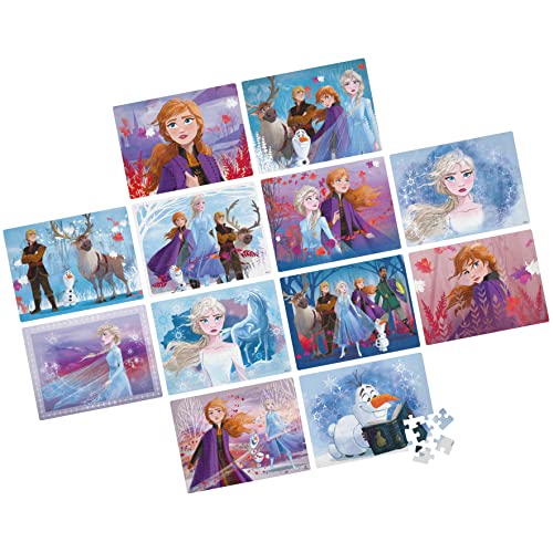 Disney Frozen 2 12-Pack of Jigsaw Puzzles for Families, Kids, and Preschoolers Ages 4 and Up