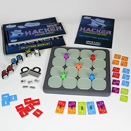 Think Fun Hacker Cybersecurity Coding Game and STEM Toy for Boys and Girls Age 10 and Up, Multicolor