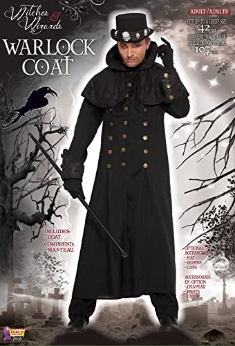 Forum Novelties mens Warlock Coat Adult Sized Costumes, Multi/Color, One Size US