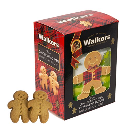 Walker's Shortbread Mini Gingerbread Men Holiday Cookies, Shortbread Biscuits, 5.3 Oz Box (Pack of 10)