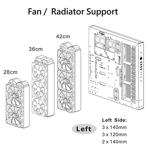 Thermaltake Core P3 ATX Tempered Glass Gaming Computer Case Chassis, Open Frame Panoramic Viewing, White Edition, CA-1G4-00M6WN-05, Snow