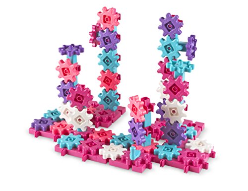 Learning Resources Gears! Gears! Gears! Deluxe Building Set Pink - 100 Pieces, Ages 3+ STEM Toys, Gears for Kids, Preschool Building Sets