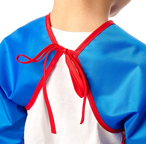 Bumkins Sleeved Baby Toddler Bib, Smock, Waterproof Fabric, Fits Ages 6-24 Months, DC Comics Superman