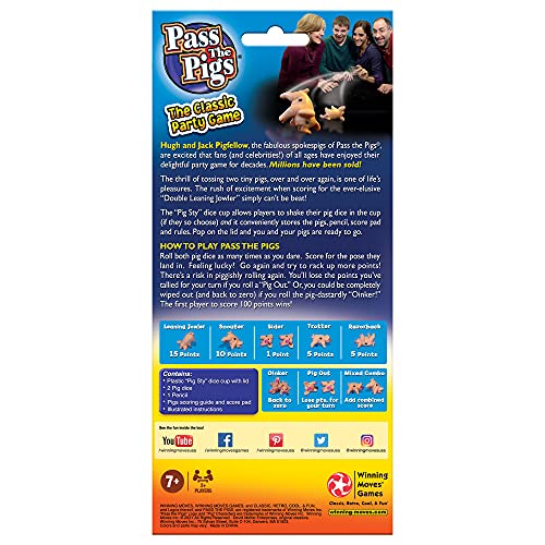 Winning Moves Games Pass The Pigs, Multicolor, for ages 7 and up