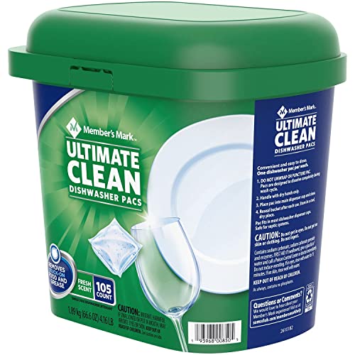 Member's Mark Ultimate Clean Dishwasher Pacs, Fresh Scent, 105ct