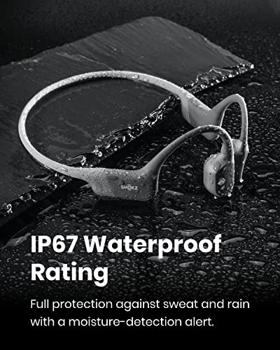 SHOKZ OpenRun (AfterShokz Aeropex) - Open-Ear Bluetooth Bone Conduction Sport Headphones - Sweat Resistant Wireless Earphones for Workouts and Running - Built-in Mic, with Headband