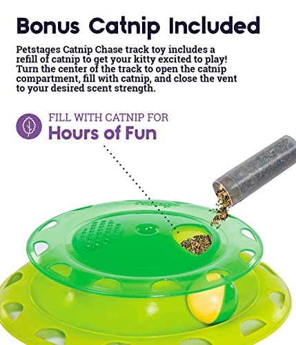 Petstages Catnip Chase Track Green Interactive Cat Toy