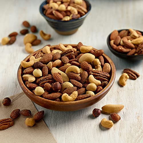 Amazon Brand - Happy Belly Deluxe Mixed Nuts, 16 Ounce, Pack of 2 (Packaging May Vary)