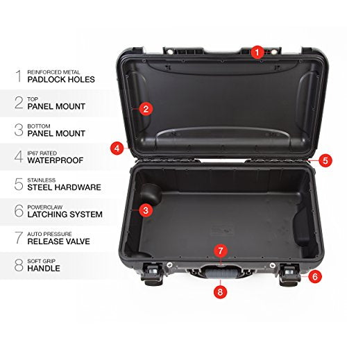 Nanuk 935 Waterproof Carry-On Hard Case with Wheels Empty - Black