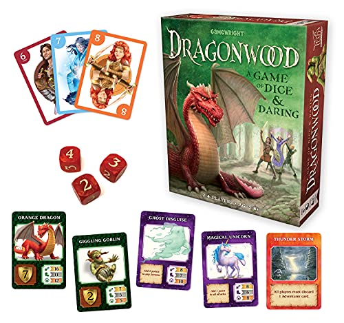 Gamewright Dragonwood A Game of Dice and Daring Board Game Multi-colored, 5'