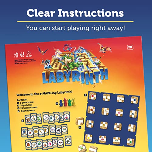 Ravensburger Labyrinth Family Board Game for Kids and Adults Age 7 and Up - Millions Sold, Easy to Learn and Play with Great Replay Value (26448)