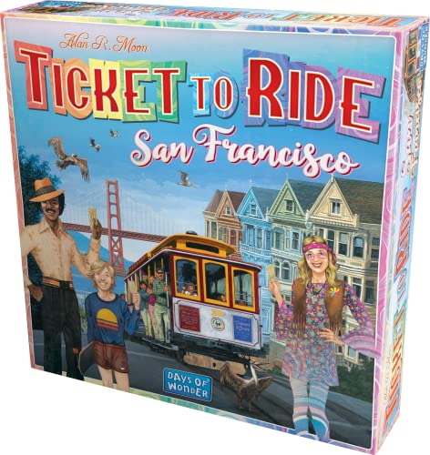 Ticket to Ride San Francisco Board Game | Train Route-Building Strategy Game | Fun Family Game for Kids and Adults | Ages 8+ | 2-4 Players | Average Playtime 10-15 Minutes | Made by Days of Wonder