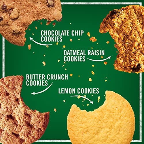 Tate's Bake Shop Cookies Gift Box, Tate Chocolate Chip Cookie, Oatmeal Raisin, Butter Crunch and Lemon Cookies, 14 oz