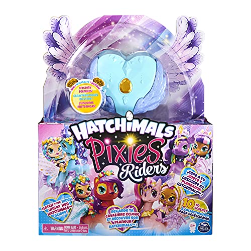 Hatchimals Pixies Riders, Lagoon Lily Pixie and Seastallion Glider Set with Mystery Feature