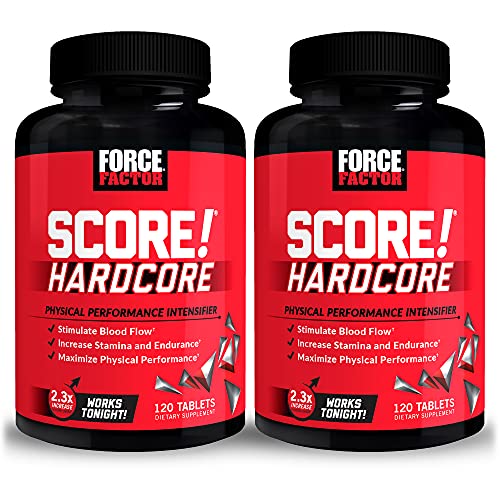 SCORE!,2-Pack,Hardcore Nitric Oxide Booster Supplement for Men with L-Citrulline,Yohimbe,Black Maca and B Vitamins to Boost Nitric Oxide,Increase Stamina,Maximize Physical Performance,240 Tablets