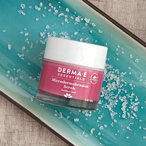 DERMA E Microdermabrasion Scrub with Dead Sea Salt and Citrus Essential Oils – Facial Exfoliating Scrub Smooths, Revitalizes and Renews – Ideal for Scars and Wrinkles, 2oz