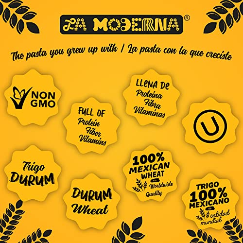 La Moderna Alphabet Pasta, Noodles, Durum Wheat, Protein, Fiber, Vitamins, 7 Oz, Pack of 20