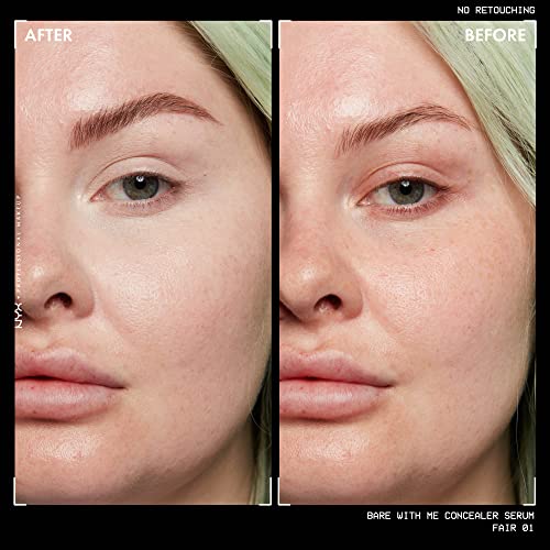 NYX PROFESSIONAL MAKEUP Bare With Me Concealer Serum, Up To 24Hr Hydration - Fair