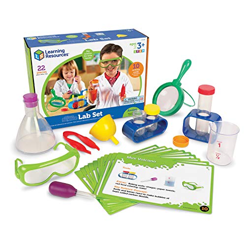 Learning Resources Primary Science Lab Activity Set - Science Kits for Kids Ages 3+ STEM Toys for Toddlers, Science Classroom Decor