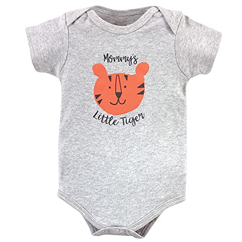 Hudson Baby Unisex Baby Cotton Bodysuits Alphabet Animals, 0-3 Months