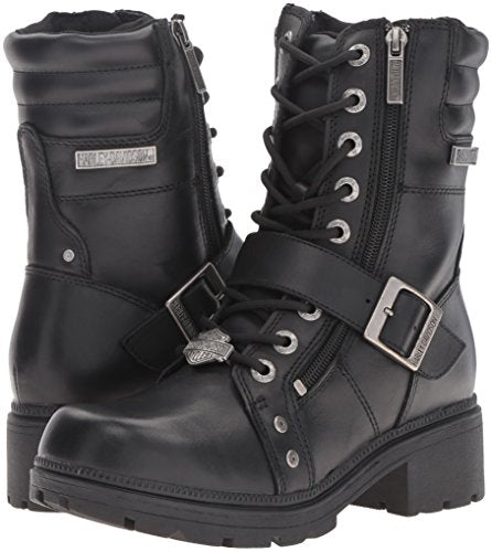 HARLEY-DAVIDSON FOOTWEAR Women's Talley Ridge Motorcycle Boot, Black, 5.5 M US