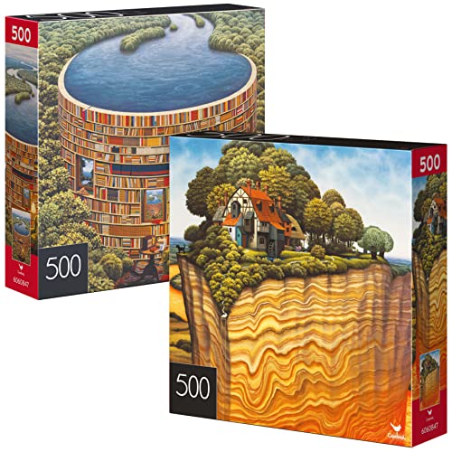 2-Pack of 500-Piece Jigsaw Puzzles, Bibliodame 1 and 2 Gifts for Mom Mom Gifts Gift for Mom for Adults and Kids Ages 8+
