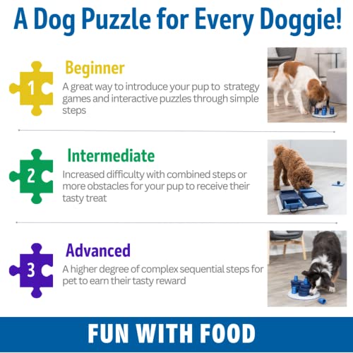 TRIXIE Dog Activity Slide and Feed Strategy Game, Level 2, Dog Puzzle Toy, Dog Treat Puzzle, Interactive Play, Enrichment Toys, Slow Feeder