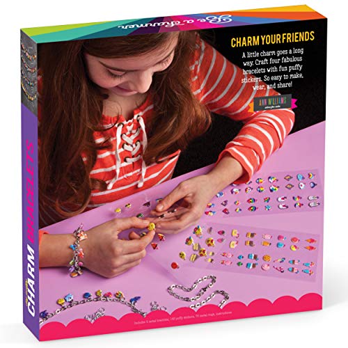 Craft-tastic — DIY Puffy Charm Bracelets Craft and Activity— Make Your Own Jewelry Kit for Kids — Ages 6+