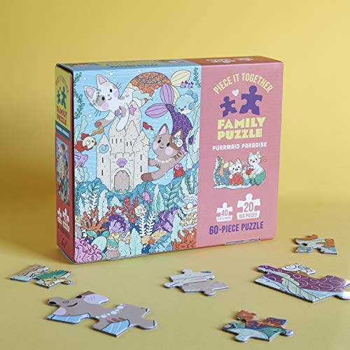 Chronicle Books Piece It Together Family Puzzle: Purrmaid Paradise, 1 EA