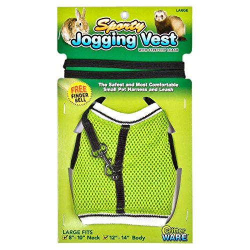 Ware Manufacturing Nylon Walk-N-Vest Pet Harness and Leash for Small Pets, Large - Colors May Vary