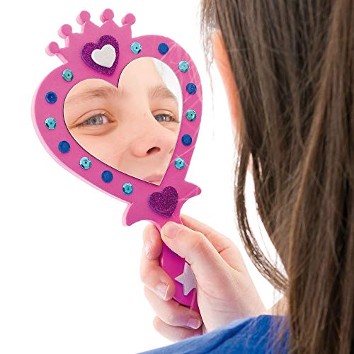 Baker Ross-ET595 Ltd Princess Foam Mirror Kits Self Adhesive Mirror and Foam Decorations, Children's Craft Activity (Pack of 4)
