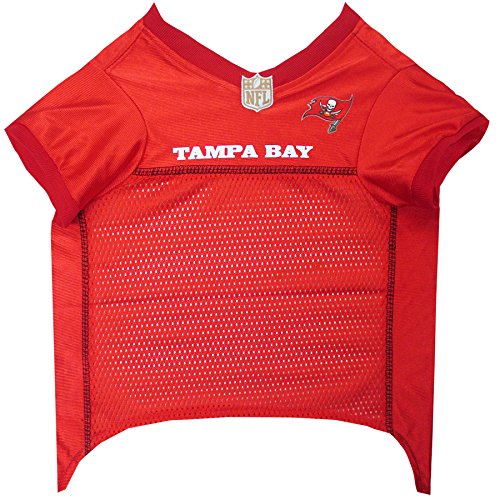NFL Tampa Bay Buccaneers Dog Jersey, Size: X-Small. Best Football Jersey Costume for Dogs and Cats. Licensed Jersey Shirt.