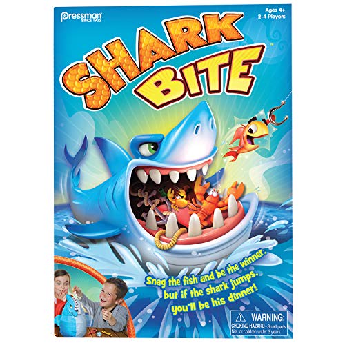 Shark Bite -- Roll the Die and Fish for Colorful Sea Creatures Before the Shark Bites Game! by Pressman Blue Sky, 5'