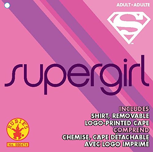 Rubie's womens Dc Comics Women's Supergirl T-shirt With Cape Adult Sized Costumes, As Shown, Small US