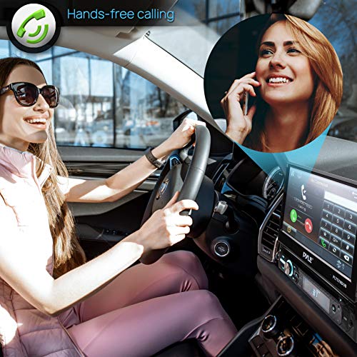 Pyle Single DIN Head Unit Receiver - In-Dash Car Stereo with 7” Multi-Color Touchscreen Display - Audio Video System with Bluetooth for Wireless Music Streaming and Hands-free Calling - PLTS78DUB, BLACK