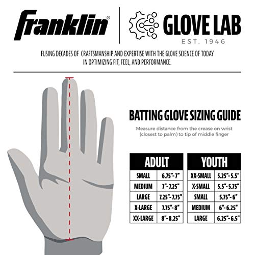 Franklin Sports MLB Adult Neo Classic II Series Batting Glove (White, XX-Large)