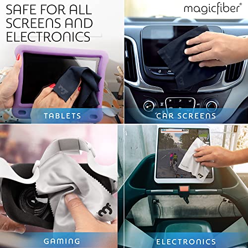 MagicFiber Microfiber Cleaning Cloth, 6 Pack - Premium Cloth for Glasses, Lens, Screens and More