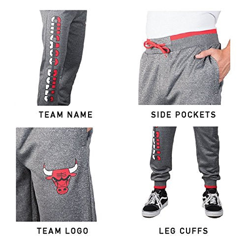 Ultra Game mens Men's Soft Sweatpants NBA Men s Bounce Active Poly Fleece Team Logo Jogger Pants, Heather Charcoal, Medium US