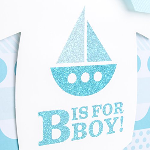 Hallmark Large Baby Shower Gift Bag with Tissue Paper (B is for Boy)