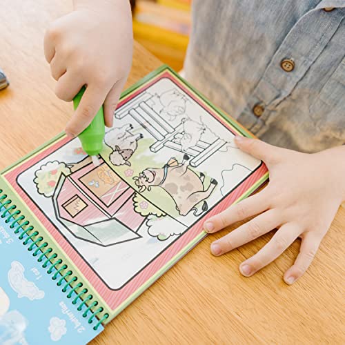 Melissa and Doug On the Go Water Wow! Reusable Water-Reveal Activity Pads, 3-pk, Colors and Shapes, Fairy Tales, Animals - Travel Toys, Stocking Stuffers, Mess Free Coloring For Kids Ages 3+