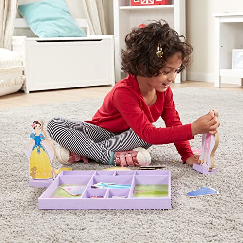 Melissa and Doug Disney Sleeping Beauty and Snow White Magnetic Dress-Up Wooden Doll Pretend Play Set (40+ pcs)