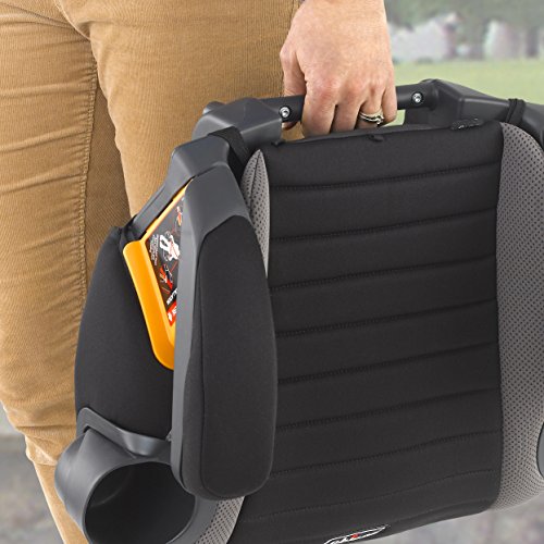 Chicco GoFit Backless Booster Car Seat, Travel Booster Seat for Car, Portable Car Booster Seat for Children 40-110 lbs. | Coral/Orange