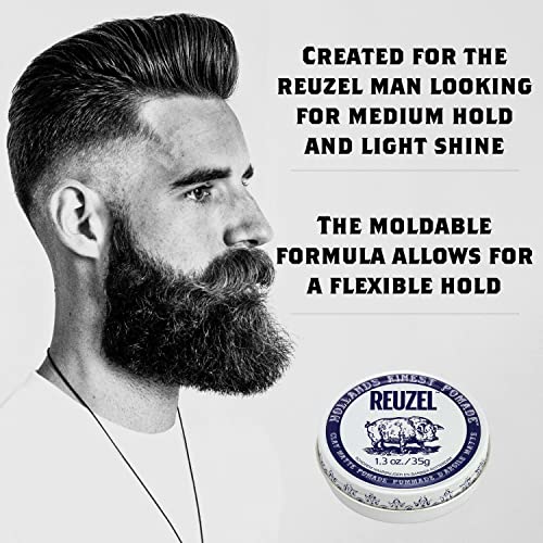 Reuzel Clay Matte Pomade, Hair Holding Wax For Men, 1.3 oz